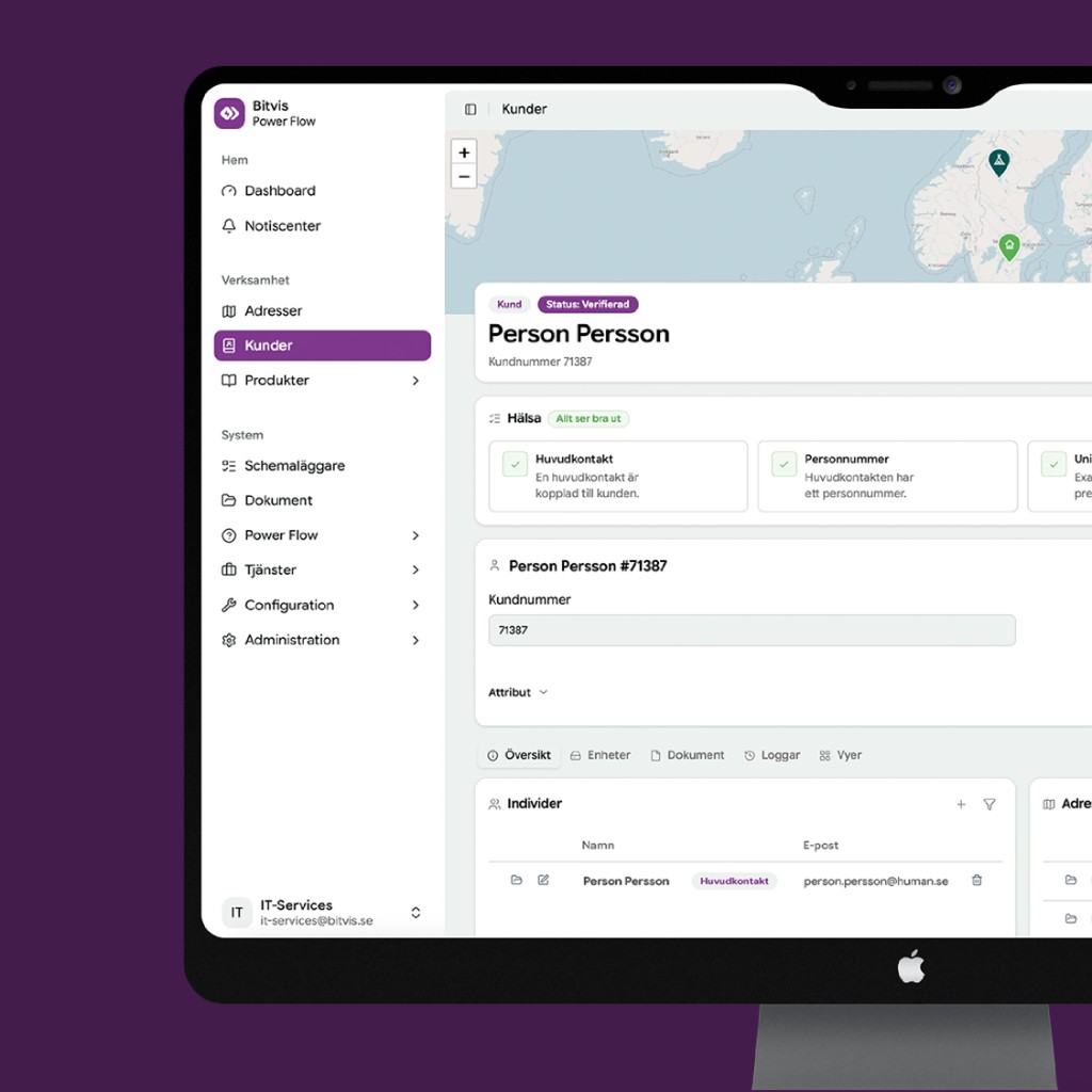 Kundprofil i Dashboard